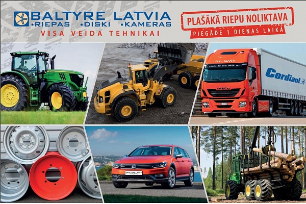 SIA BALTYRE LATVIA – riepas, diski un kameras visa veida tehnikai