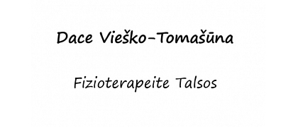 Dace Vieško-Tomašūna, fizioterapeite Talsos