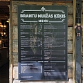 "Brantu muižas ķēķis", ēdienkarte