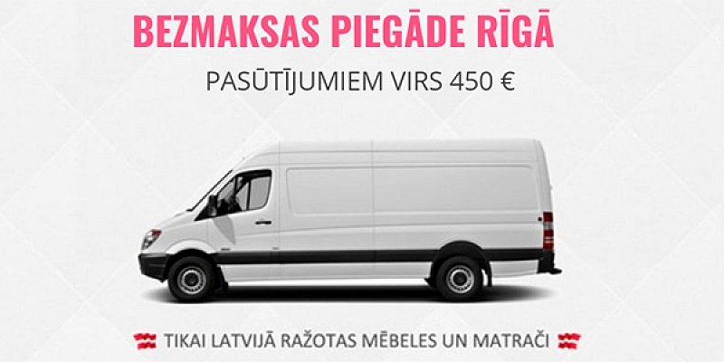 Dīvāni, gultas, matrači. Bezmaksas piegāde visā Latvijā: www.erti.lv, zvani +371 26884449