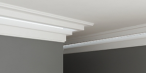 Griestu karnīzes, aizkaru karnīzes - Interjera, dizaina risinājumi, dizaina elementi