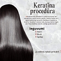 Keratīna procedūra gludiem un spīdīgiem matiem.