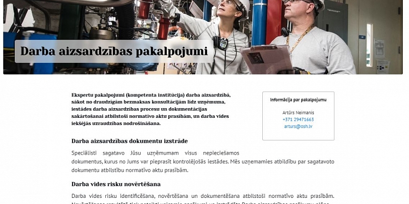 DARBA AIZSARDZĪBAS PAKALPOJUMI