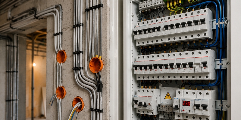 Elektroinstalāciju un sadales iekārtu izbūve