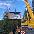 Moduļu mājas montāža