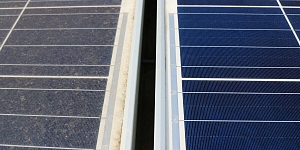 Saules paneļu mazgāšana